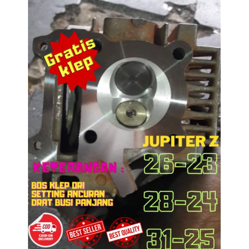 head/kop/deksel jupiter z 5TP modif klep besar 26/23 - 28/24 - 30/26 - 34/29
