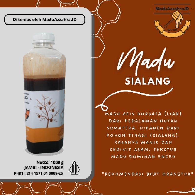 

madu murni 100% tanpa campuran SIALANG (MULTIFLORA) 1kg Asli Murah Jambi - MADUAZZAHRA.ID