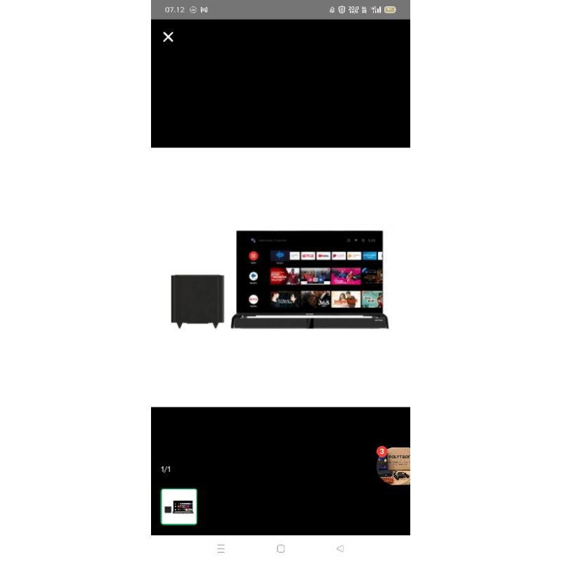 POLYTRON 43BAG9953 LED 43 INCHI FULL HD ANDROID TV SOUNDBAR