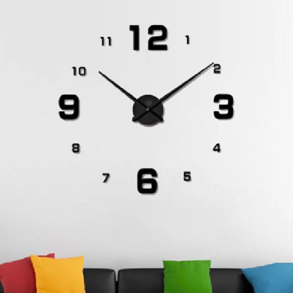 Taffware Jam Dinding Besar DIY Giant Wall Clock 80-130cm - DIY-102 - Black