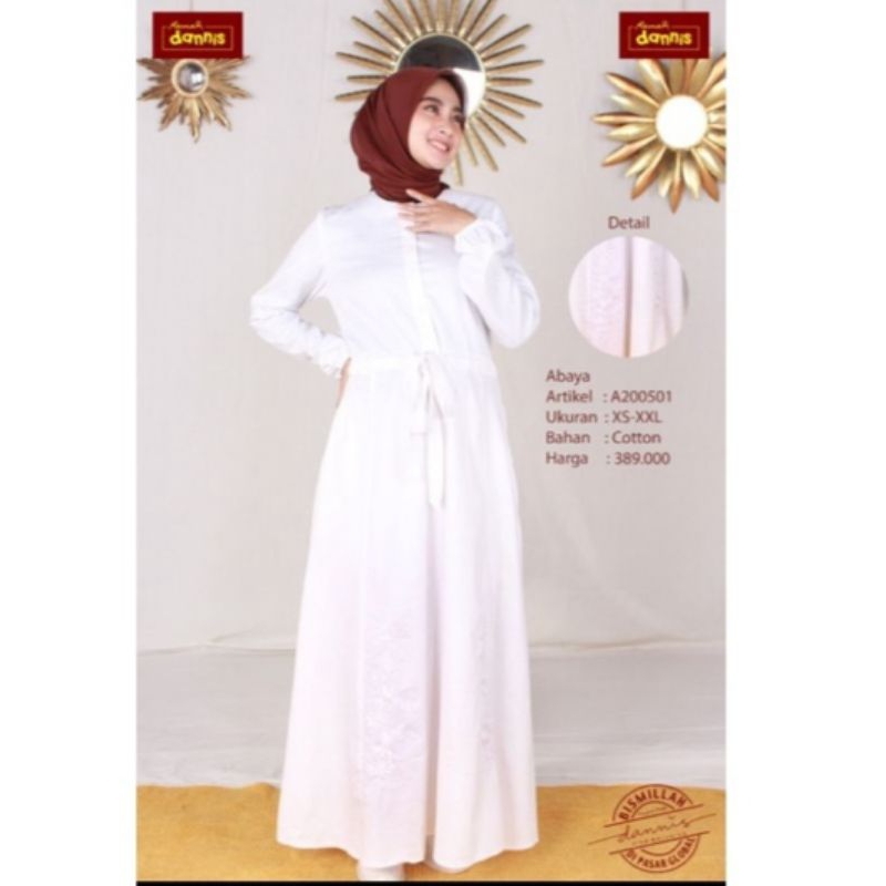 Gamis dannis Putih M, L disc 10%