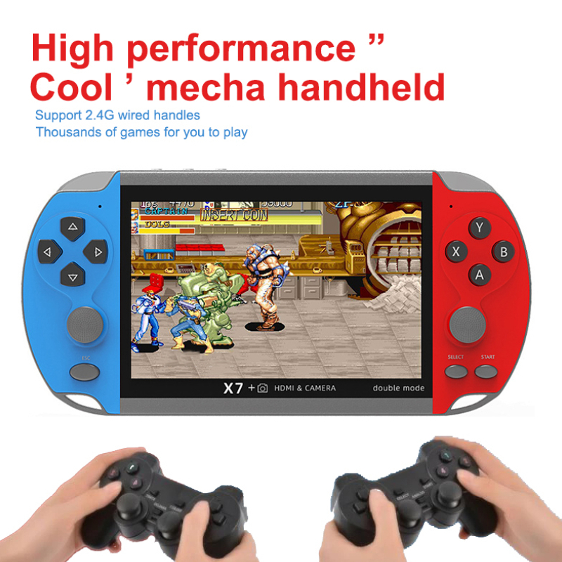 X7+ Handheld Game Console With Camera 4.3 Inch Screen HD Handheld Video Game Console HDMI-Compatible Dual Joystick