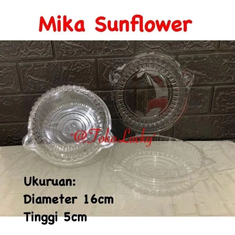 Mika Sunflower 16cm / Mika Kue Bulat / Mika sunflower / Mika Chiffon