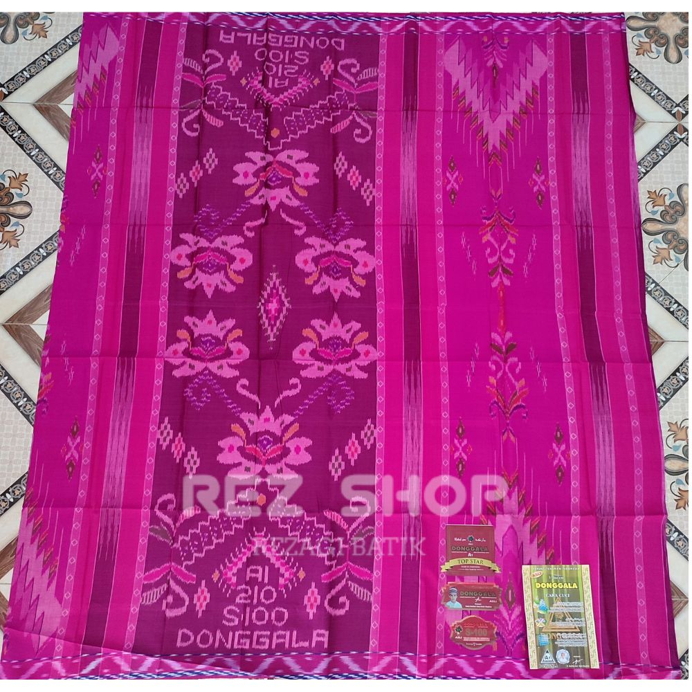 SARUNG DONGGALA MGT S100 80% SUPER QUALITY  TENUN ASLI + TAS