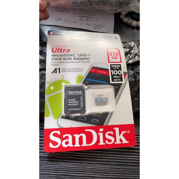 (COD) Memory Card SanDisk Ultra 512GB/256GB/128GB/64GB/32GB/16GB Micro SD Card SDXC UHS-1 100MB/S