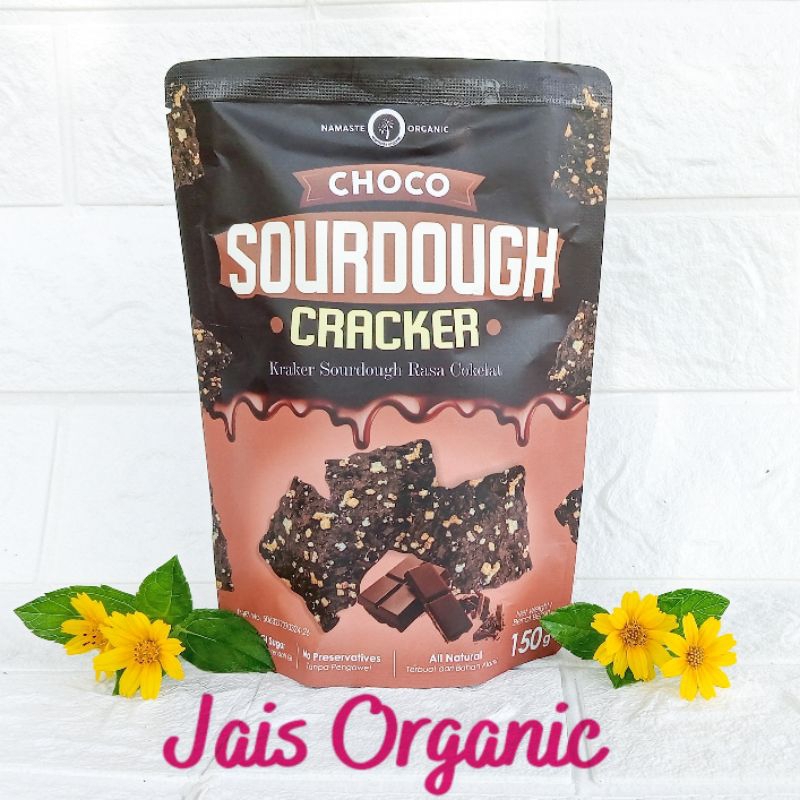 Namaste Organic - Choco Sourdough Crackers 150 GR / Biskuit Coklat Alami Non Pengawet