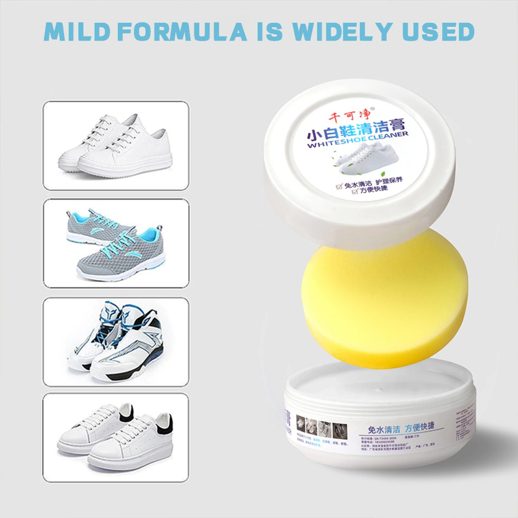 FMFIT krim pembersih sepatu free spons sponge shoes cream cleaner semir wax