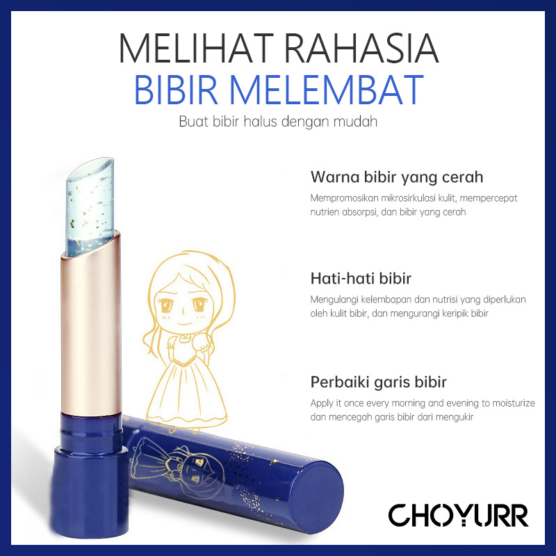 【COD】Lip Balm Gold Pelembab Bibir / Perona Bibir Menutrisi Secara Alami Lipstik Berubah Warna Original Rose Oil Waterproof Ready Stock-CH