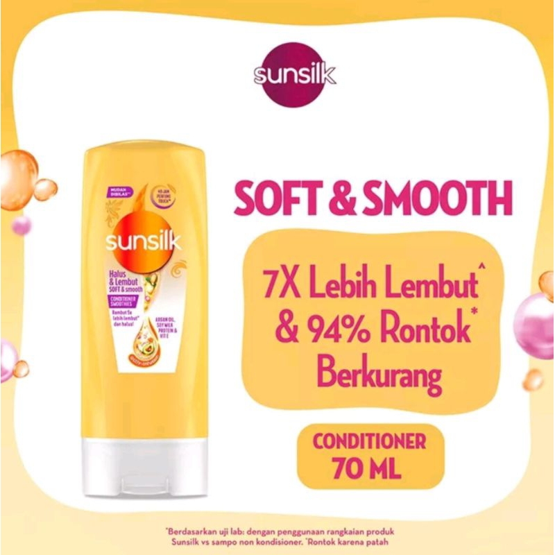 SUNSILK SOFT &amp; SMOOTH CONDITIONER 70ML