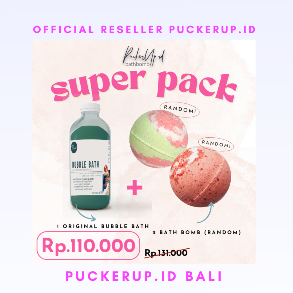 Bath Bomb + Bubble Bath Super Pack | Puckerup.id Bali