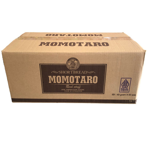 

MOMOTARO SHORTBREAD KARTON ISI 60 x 45 gr BY AOKA COOKIES ORIGINAL COKELAT MAKANAN RINGAN CEMILAN ANAK BISKUIT KUE WAFER KUKIS ROTI KERING GROSIR MURAH 45 GRAM