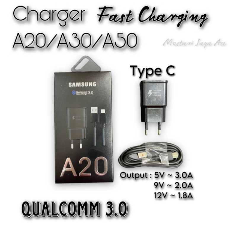 CHARGER SAMSUNG A20 TYPE C 5V~3A FAST CHARGING TC SAMSUNG A20/A30/A50