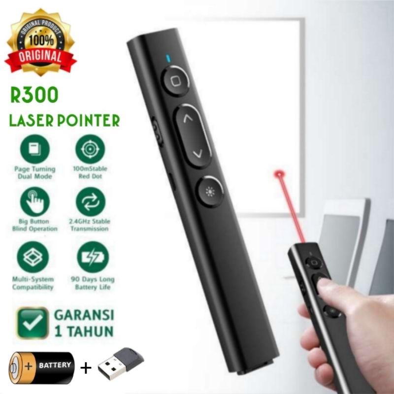 [ SKS ] COD Laser Pointer Presenter Wireless Laser 2.4G Remote Control - R300