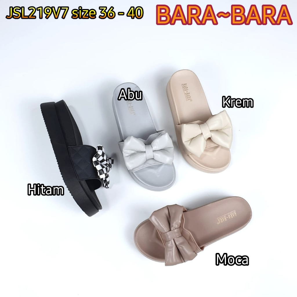 BARA BARA ORIGINAL jelly sandal karet empuk murah wanita barabara import sendal wedges JSL219V7