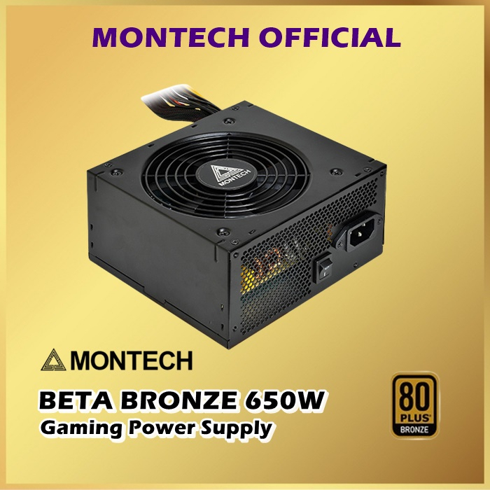 Montech Beta 650W PSU Power Supply ATX 80 Plus Bronze 650 Watt