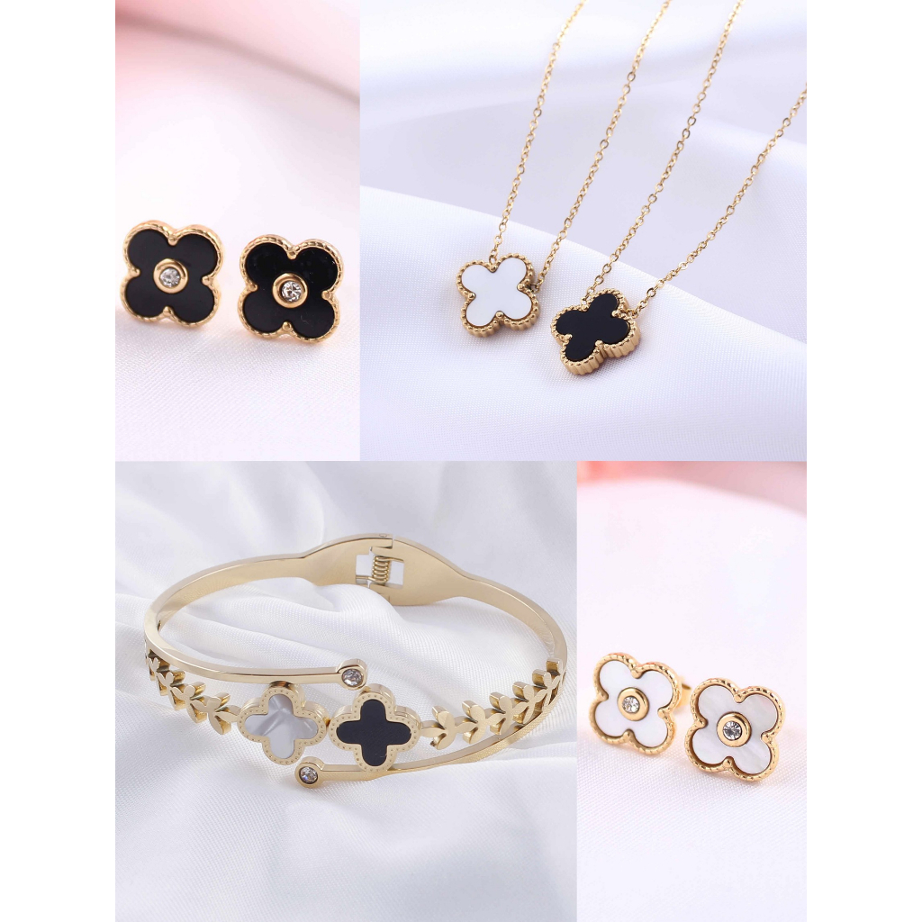 Set Perhiasan Titanium Kalung/Gelang/Anting Fashion Jewelry 6701/4413/7650