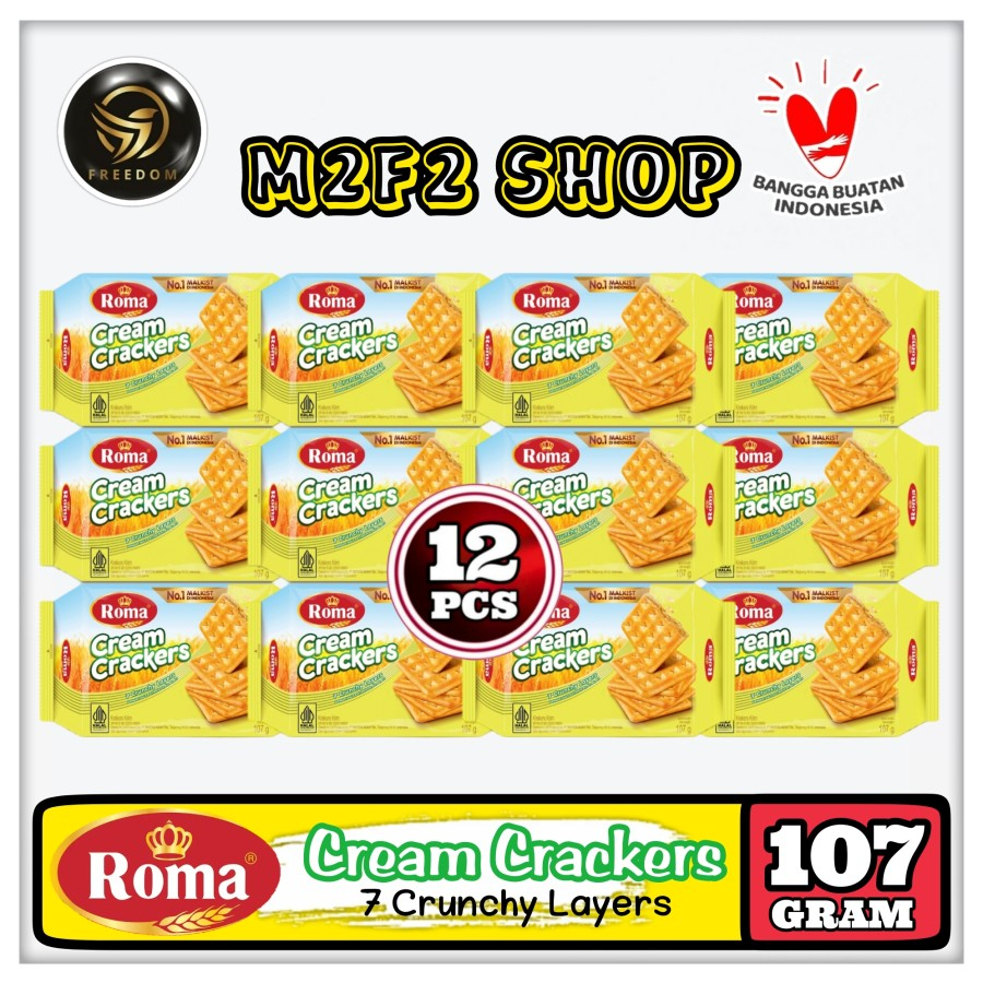

Roma Biskuit Krekes Krim | Cream Crackers - 107 gr (Kemasan 12 Pcs)