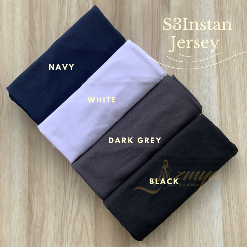 Jilbab Kerudung Segitiga Instan Jersey - Bergo Non Ped Malay HALWA