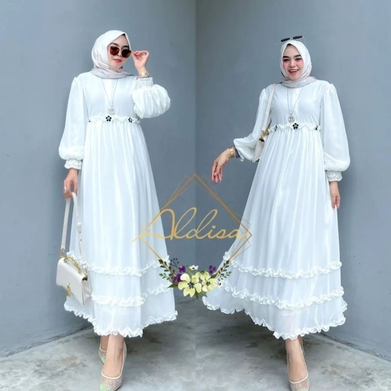 MIDI DRESS FUYUMI // GAMIS CERUTY BABYDOLL PREMIUM // LD 110cm // BUSUI