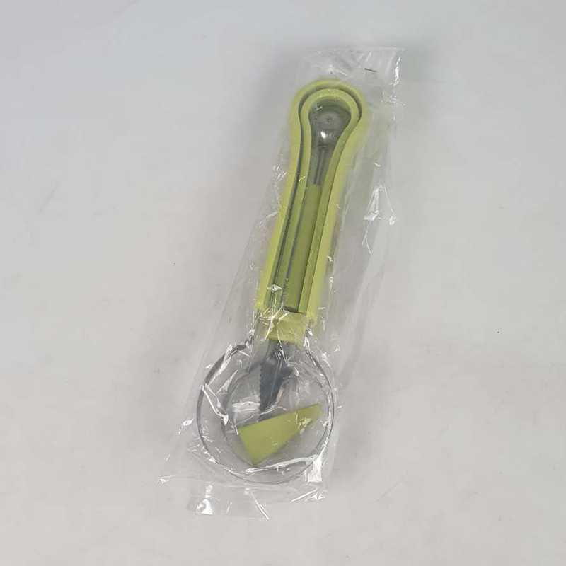 Pemotong Buah Portable Cutting Tool 3 in 1 Fruit Ball Digger Alat Potong Buah Desain Portable Stainless Steel