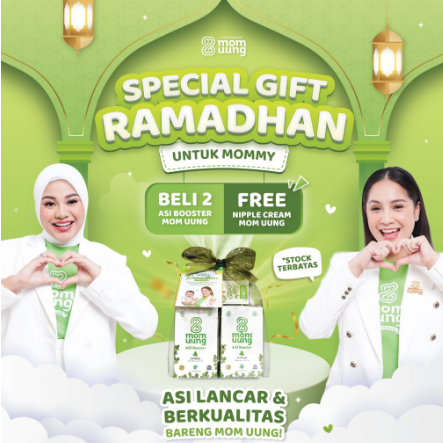 SPECIAL GIFT MOM UUNG ASI BOOSTER 60 KAPSUL FREE NIPPLE CREAM MOMUUNG