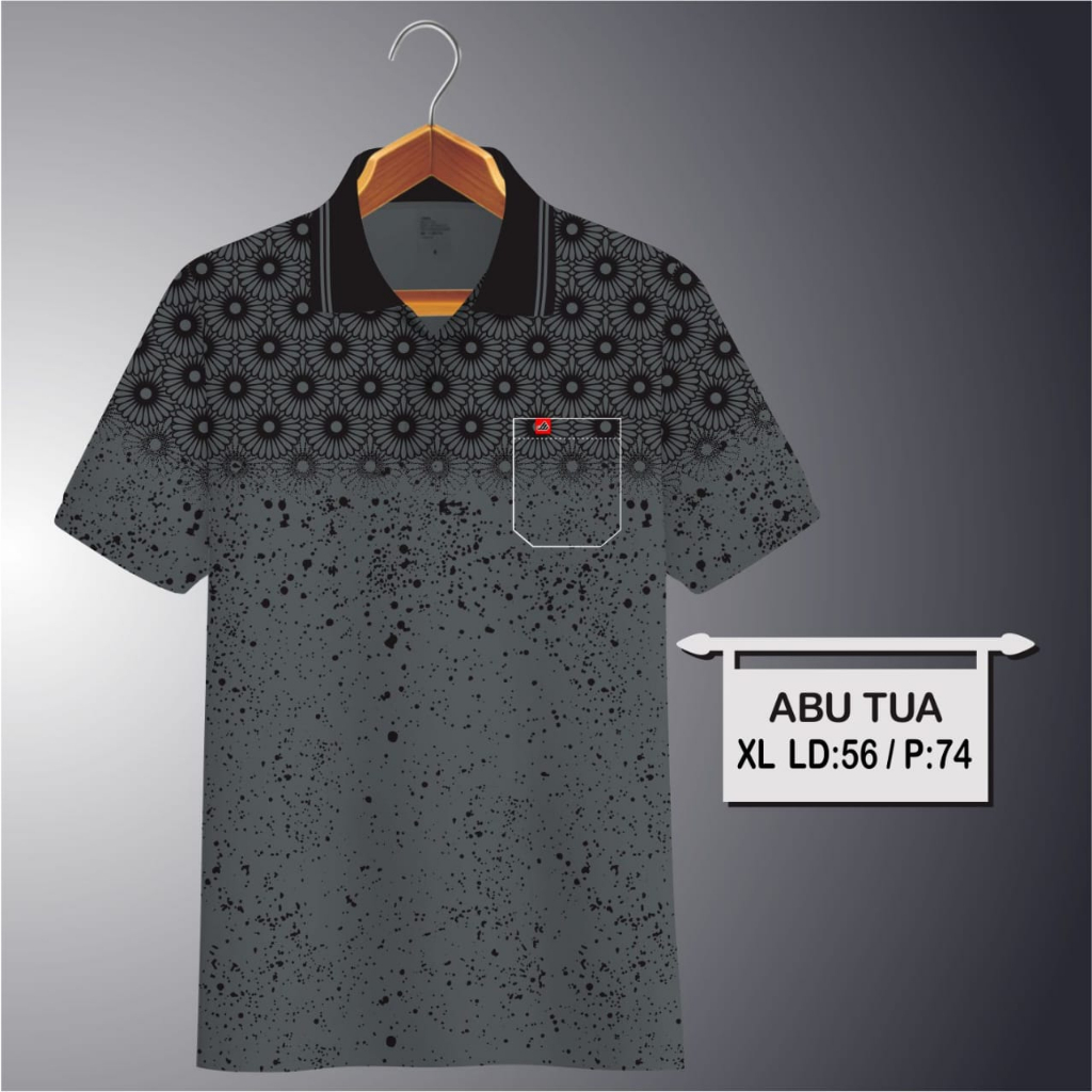 Kaospolos - Kaos kerah pria | kaos motif batik saku dewasa | kaos polo shirt kode 04