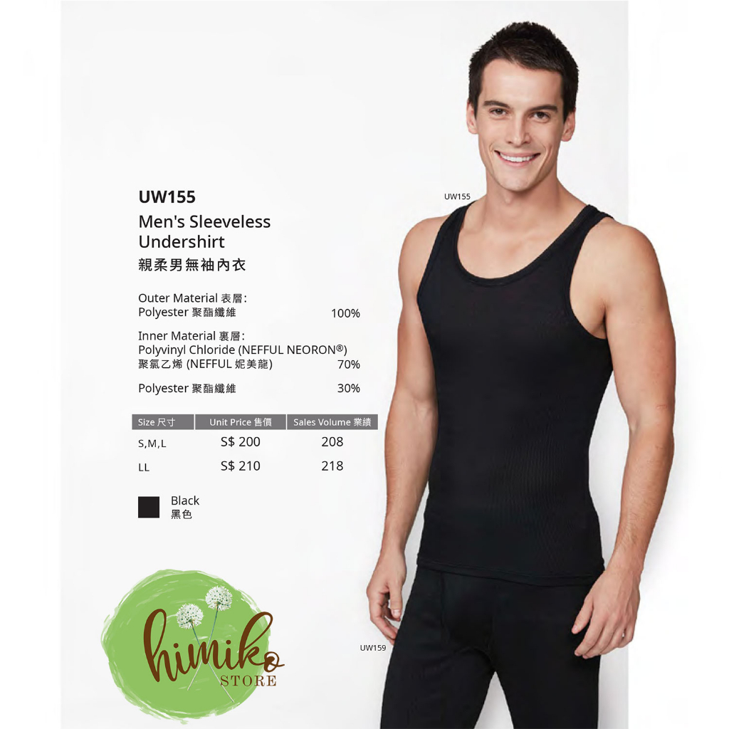 Nefful Kaos SInglet Pria Men’s Sleeveless Undershirt UW155