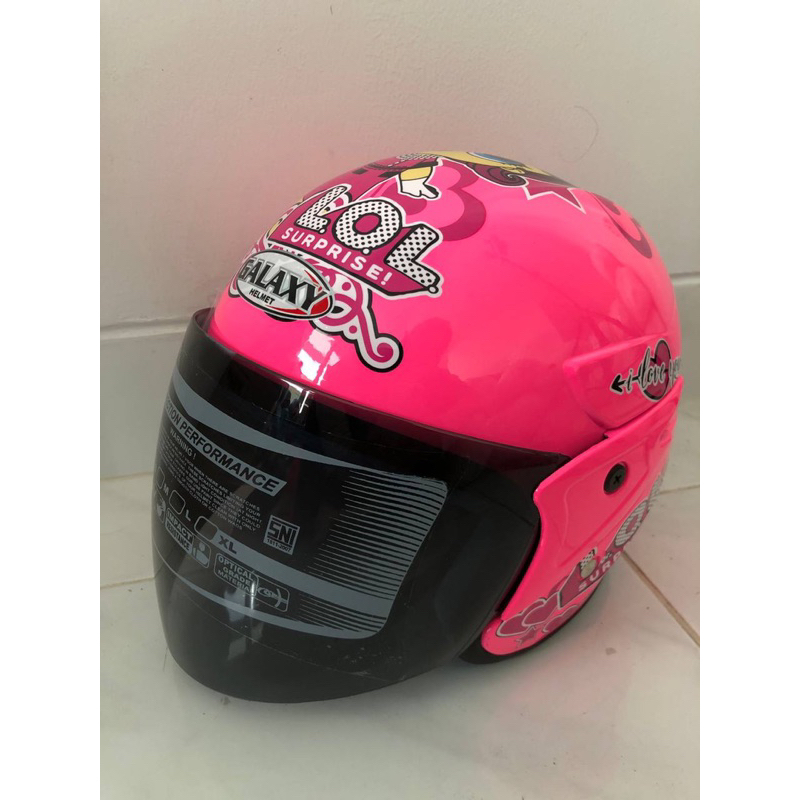 Helm Anak Galaxy LOL Pink Usia 3-7 Thn SNI Terlaris Termurah