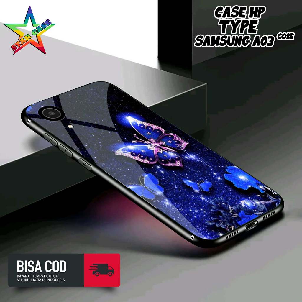Case Samsung A03 Core Motif [BUTTERFLY] Casing Samsung A03 Core TERBARU Hardcase Glossy Kilau 2D Cas