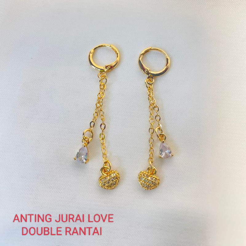 Anting Jurai Wanita Dewasa Lapis Emas Permata