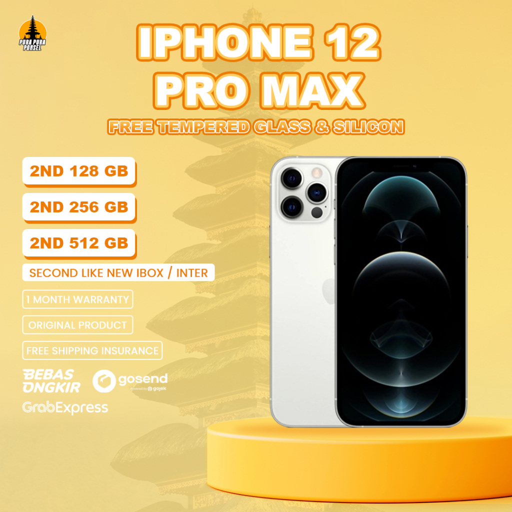 IPHONE 12 PRO MAX 128GB 256GB 512GB SECOND IBOX-INTER GARANSI