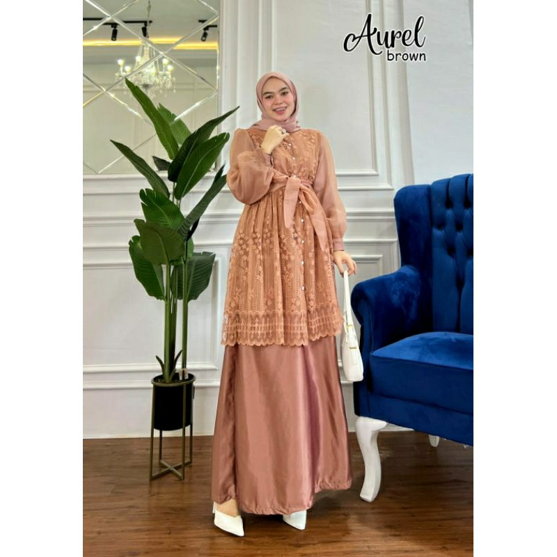 Aurel Maxy, GAMIS LEBARAN CANTIK MODIS FIT XXL LD 110 KANCING BUSUI TERMURAH TERLARIS OOTD KEKINIAN