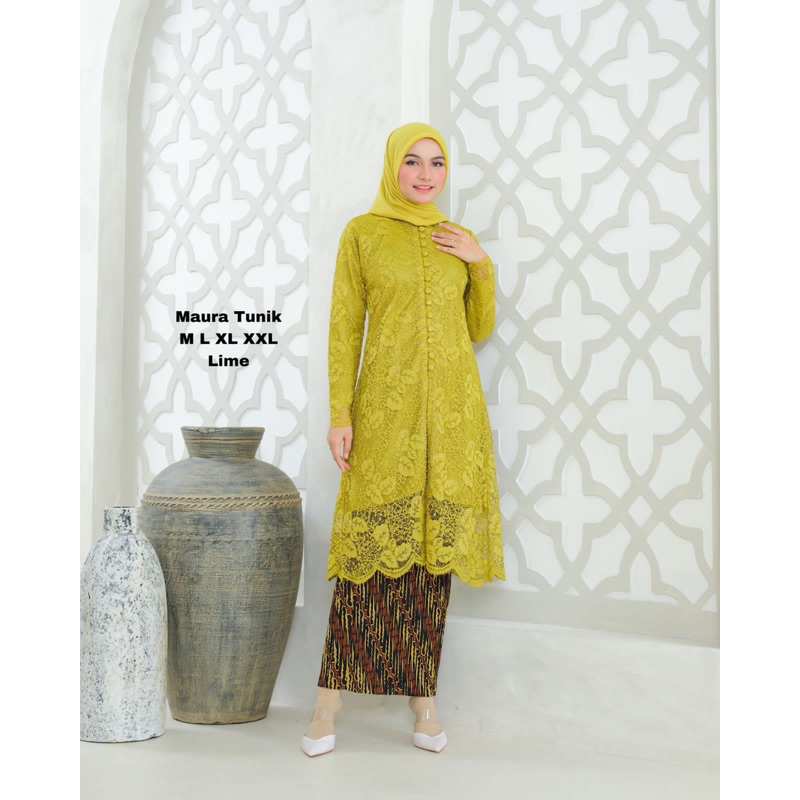 Kebaya Tunik Maura Brukat Payet / Kebaya Busui Brukat Kancing Payet / Kebaya Modern / Kebaya Kondangan / Kebaya Pesta