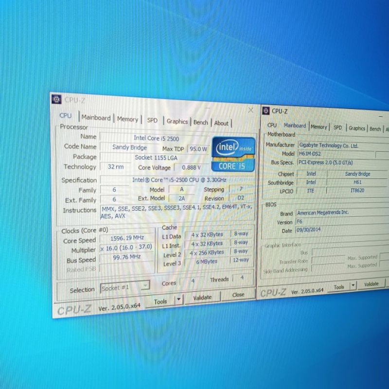 PAKET Motherboard Gigabyte GA-H61M-DS2 Processor i5-2500 SandyBridge