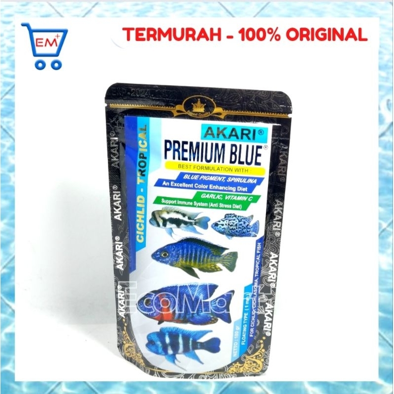 Pelet AKARI PREMIUM  BLUE-RED-YELLOW-MAXI 100 gram