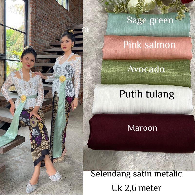 selendang satin metalic