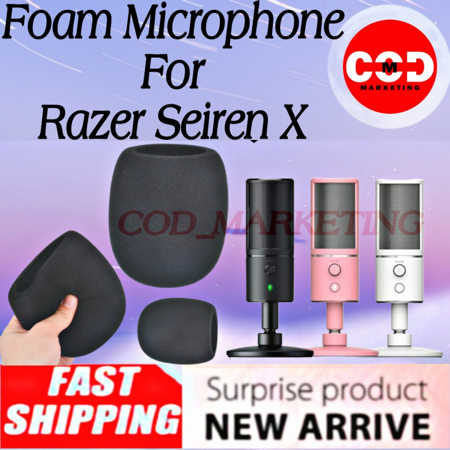 Foam Microphone Razer Seiren X / Busa Mic Razer Seiren X , Quartz , Mercury , Emote