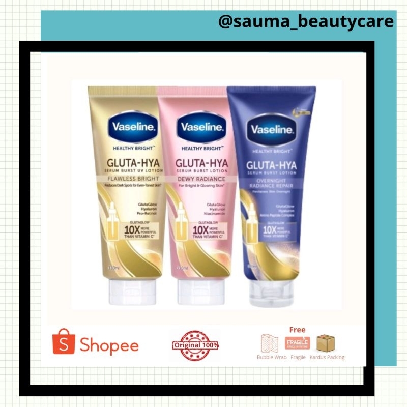 vaseline gluta hya overnight dewy radiance flawless bright vaseline - vaseline body lotion vaseline 
