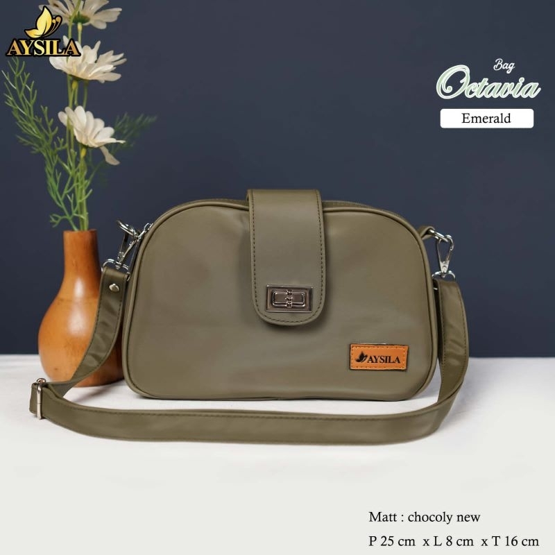 TAS SELEMPANG OCTAVIA BAG BY AYSILA BAHAN CHOCOLY ANTI AIR PREMIUM