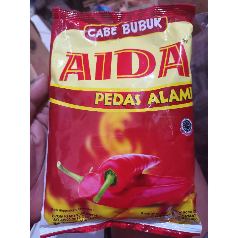 

cabe bubuk aida pedasnya alami berat 250gram