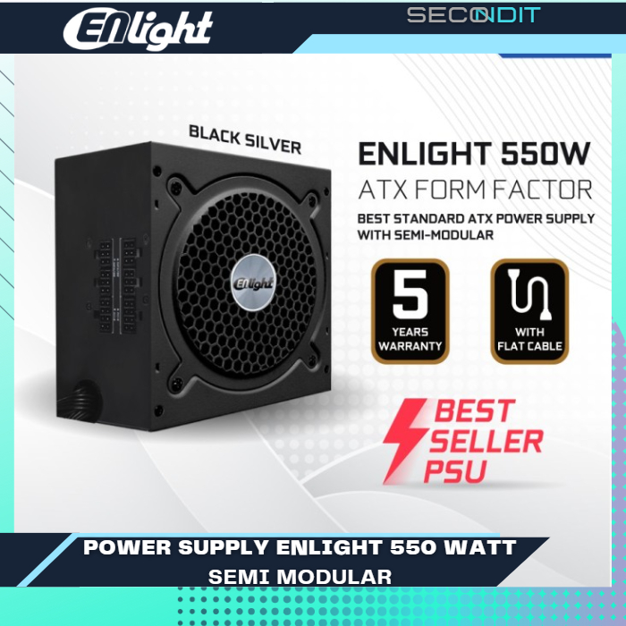 power supply enlight 550 watt semi modular psu 550watt
