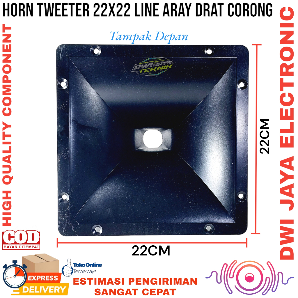 HORN TWEETER UKURAN 22x22 BAHAN PLASTIK