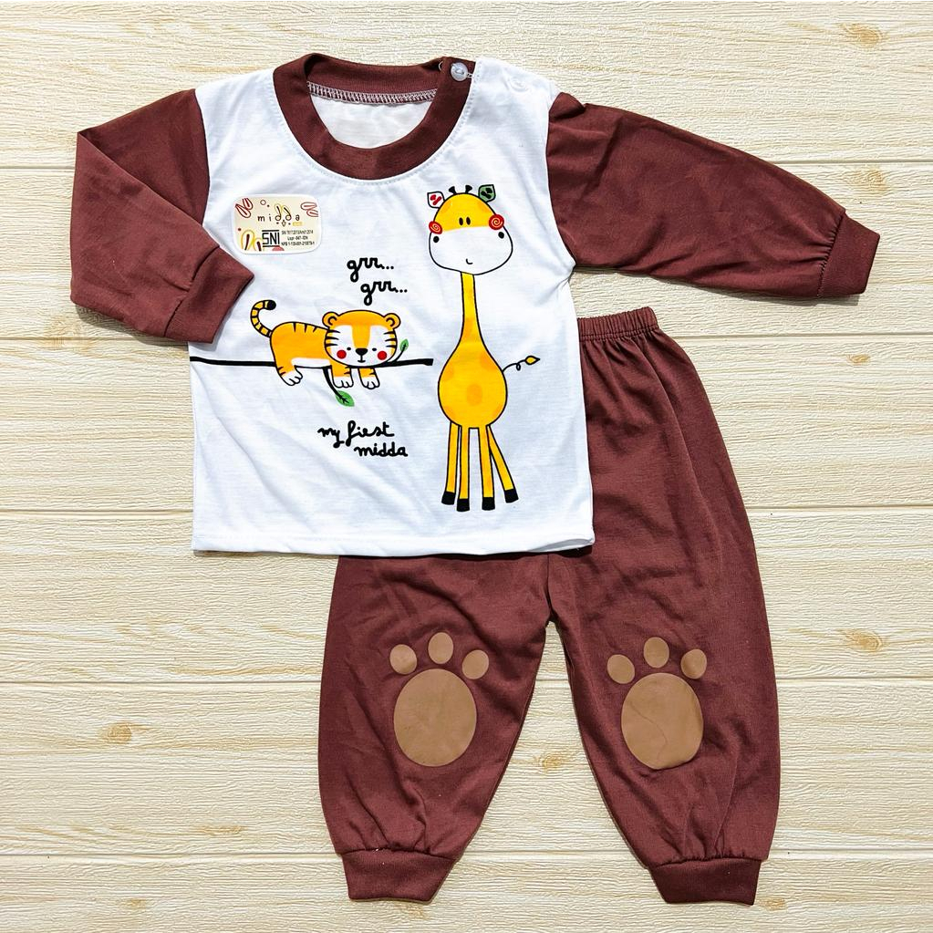 setelan piyama panjang anak laki-laki baju tidur bayi baby