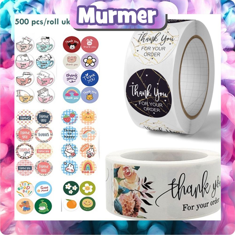 MurmerOfficial 500 pcs Stiker Label Thank You For Your Order S058