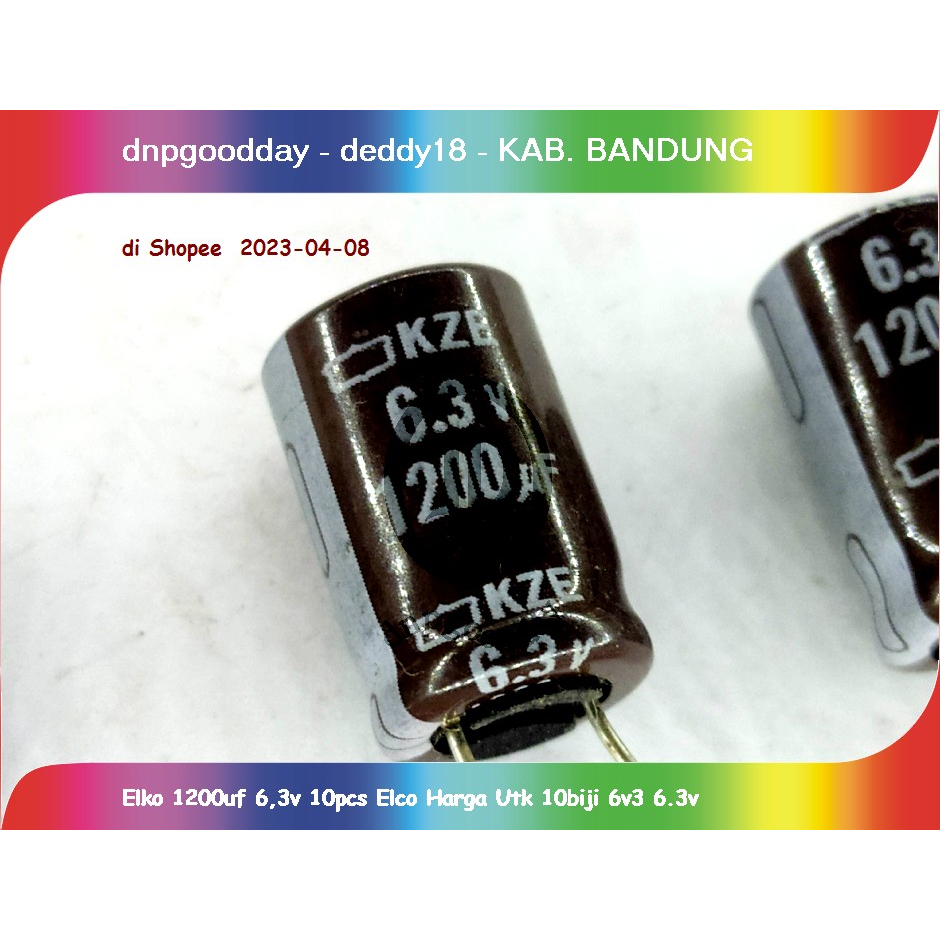 Elko 1200uf 6,3v 10pcs Elco Harga Utk 10biji 6v3 6.3v