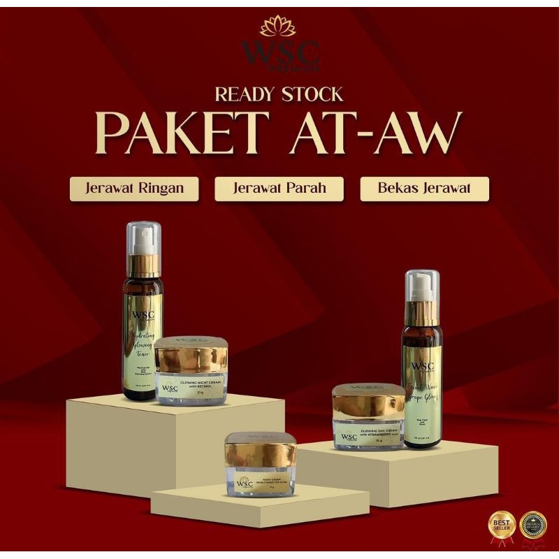 (SIAP KIRIM) PAKET WSC ORGANIC PREMIUM KEMASAN BIG SILVER & GOLD WGAW ATAW NORMAL ACNE SKINCARE BPOM
