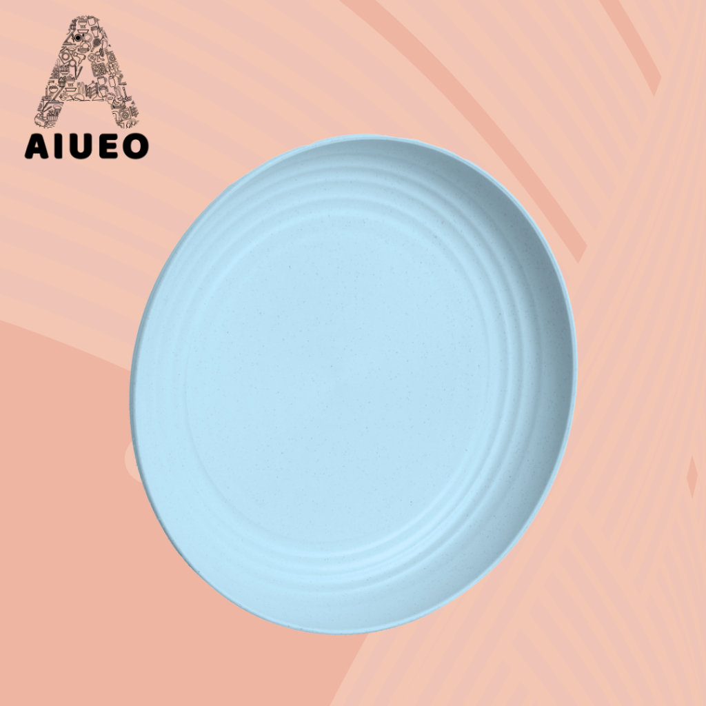 AIUEO 1 Lusin Piring Makan Saji Daisy Bulat Aesthetic | Piring Makan Daisy