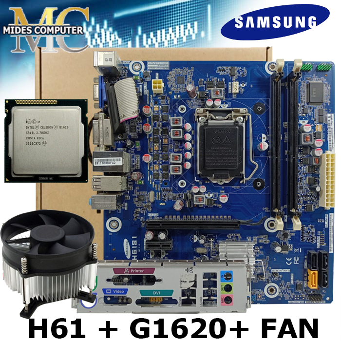 MOBO Intel LGA 1155 H61 + G1610 / G1620 / G1630 + FAN INTEL