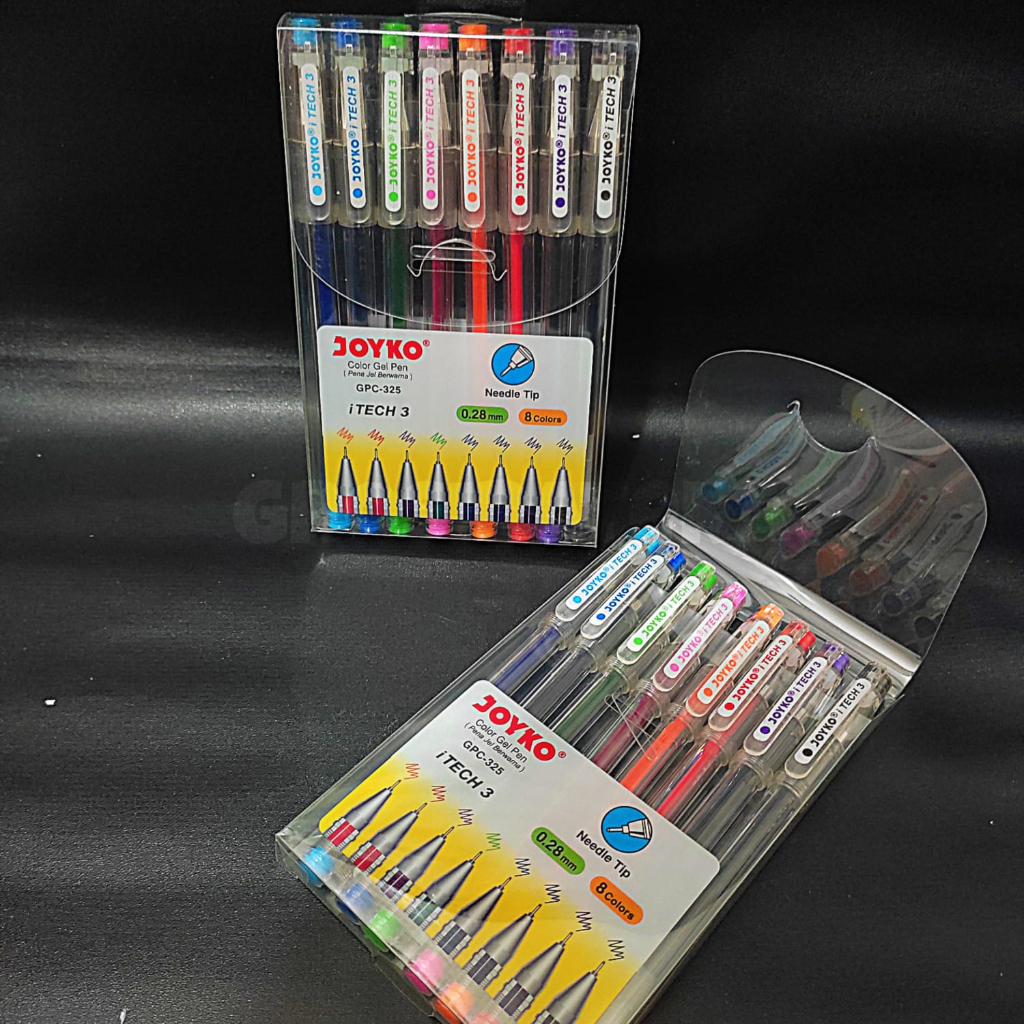 

PULPEN GEL, BOLPEN WARNA GEL GPC 325 JOYKO 8 WARNA 0.28MM