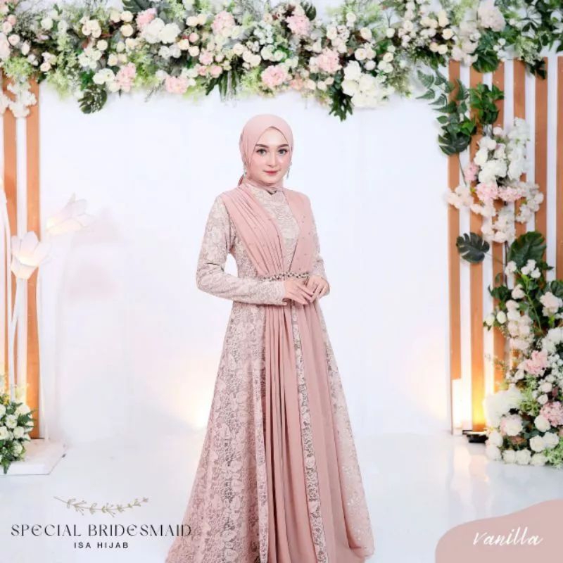 Dress brukat brand Isa hijab  ORI